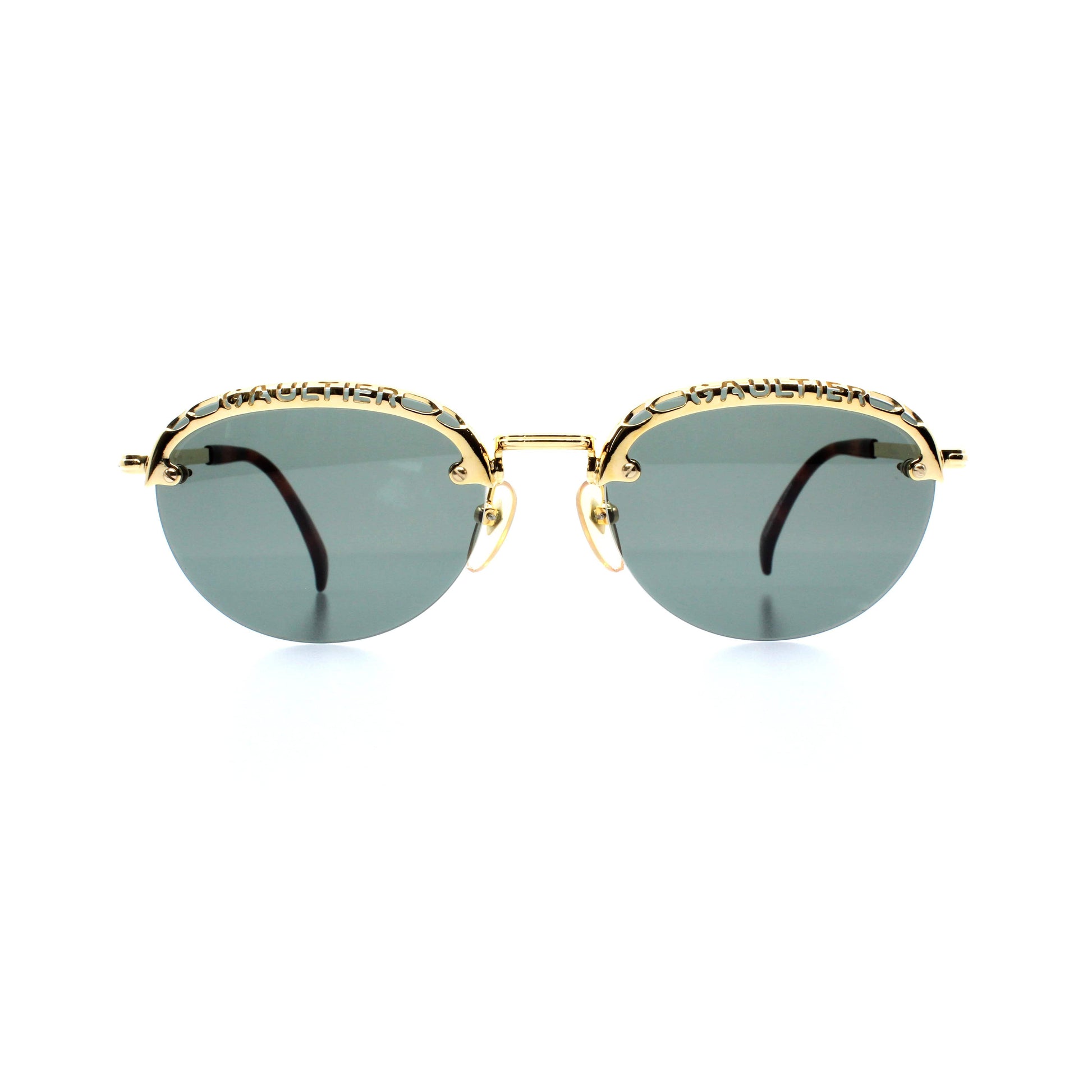 Gold Vintage Jean Paul Gaultier 56-3175 Sunglasses RSTKD Vintage