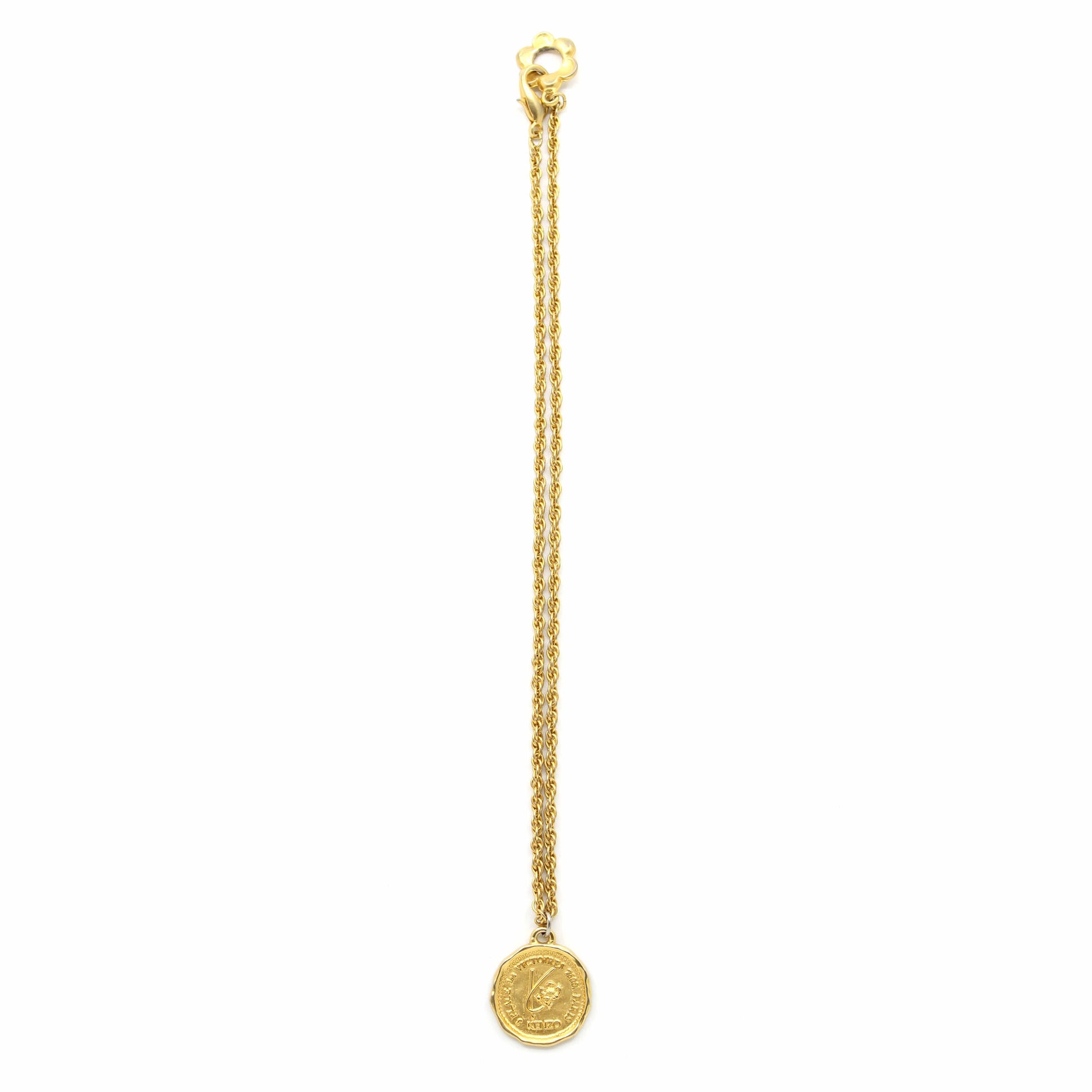 Gold Vintage Kenzo Coin Necklace RSTKD Vintage