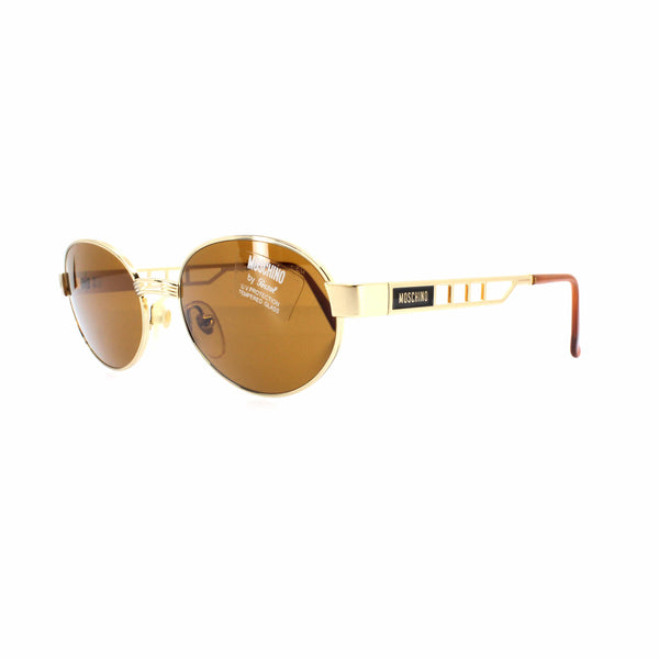 Moschino Vintage Gold/Black Butterfly Logo Sunglasses