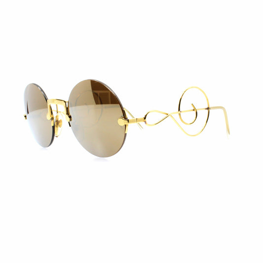 Gold Vintage Moschino MM502 Sunglasses RSTKD Vintage