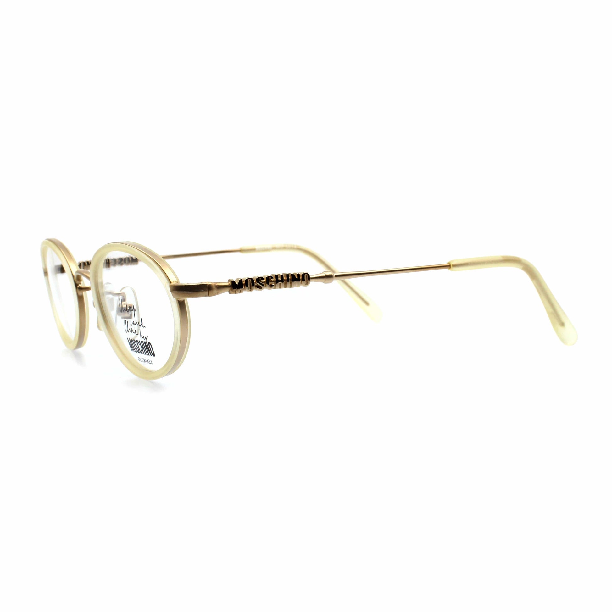 Gold Vintage Moschino MO 5814 Glasses RSTKD Vintage