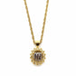 Gold Vintage Nina Ricci Pendant Necklace With Crystal Accents RSTKD Vintage