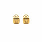 Gold Vintage Versace Medusa Head Square Earrings RSTKD Vintage