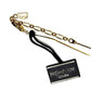 Gold YSL Logo Chain With Crystal Accents RSTKD Vintage