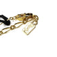 Gold YSL Logo Chain With Crystal Accents RSTKD Vintage