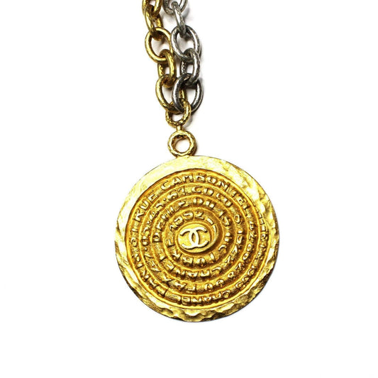 Heavy Gold/ Silver Chanel Two-Tone Spiral 31 Rue Cambon Chain RSTKD Vintage