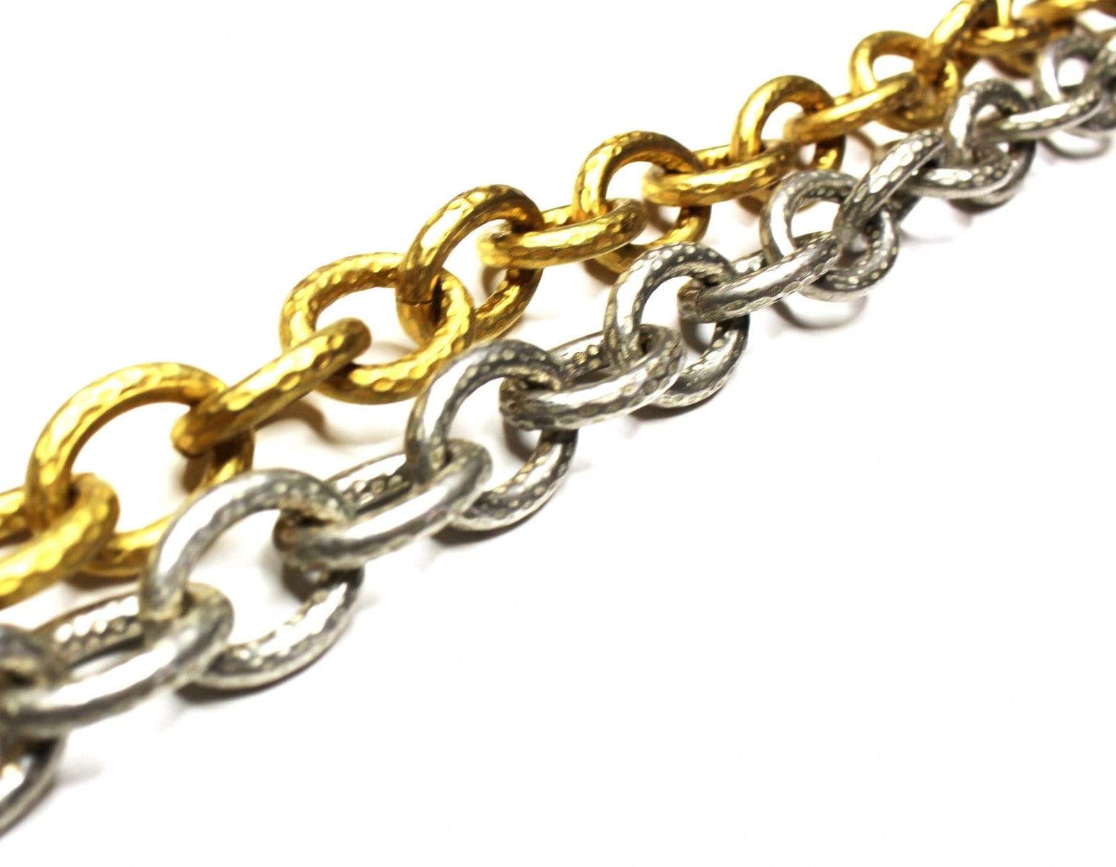 Heavy Gold/ Silver Chanel Two-Tone Spiral 31 Rue Cambon Chain RSTKD Vintage
