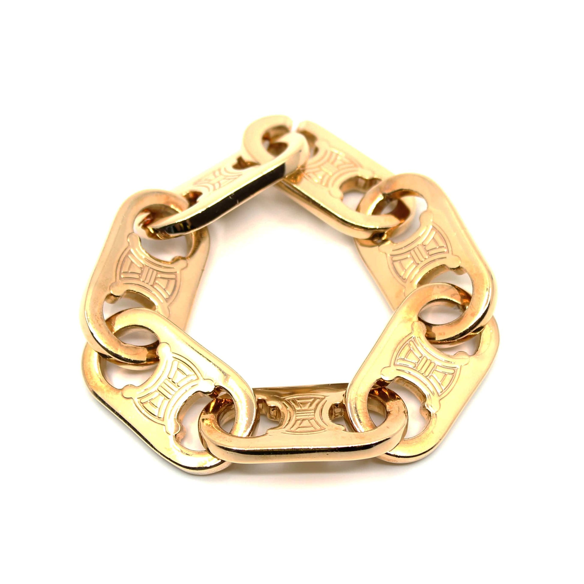 Heavy Gold Vintage Celine Link Bracelet RSTKD Vintage
