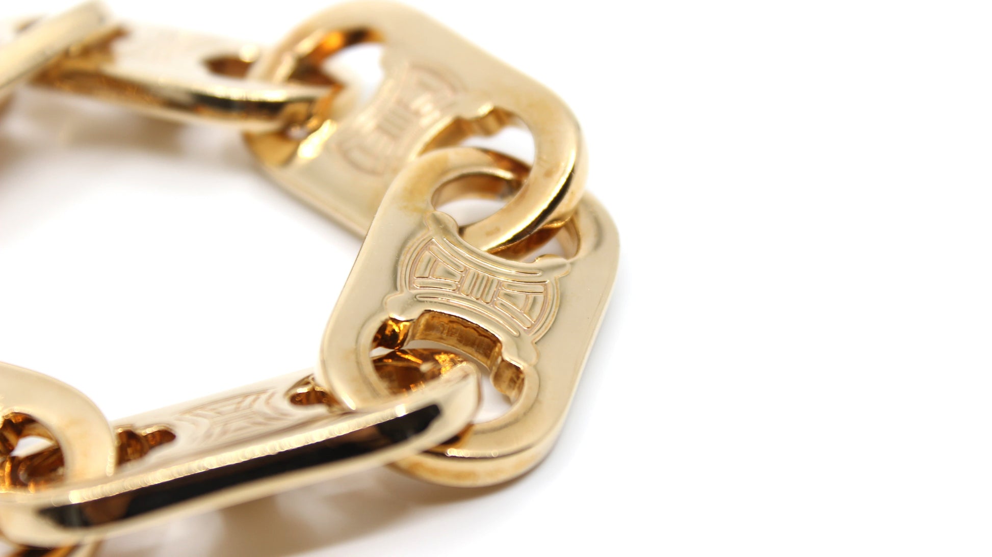 Heavy Gold Vintage Celine Link Bracelet RSTKD Vintage