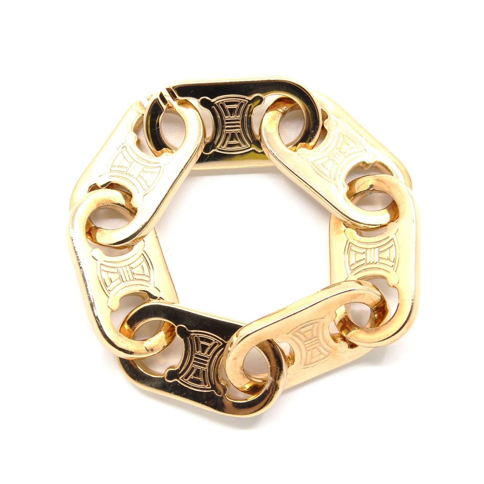 Heavy Gold Vintage Celine Link Bracelet RSTKD Vintage