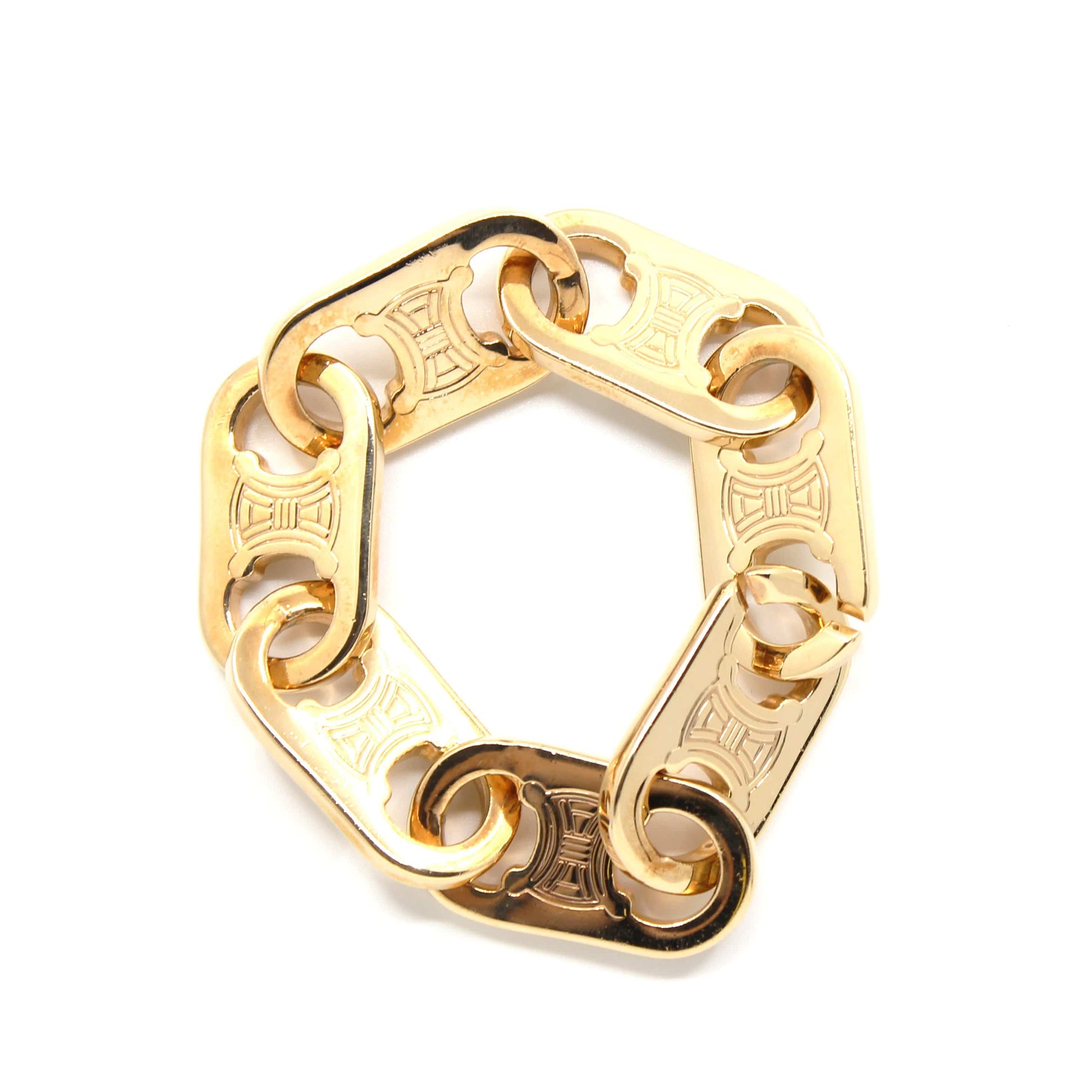 Heavy Gold Vintage Celine Link Bracelet RSTKD Vintage
