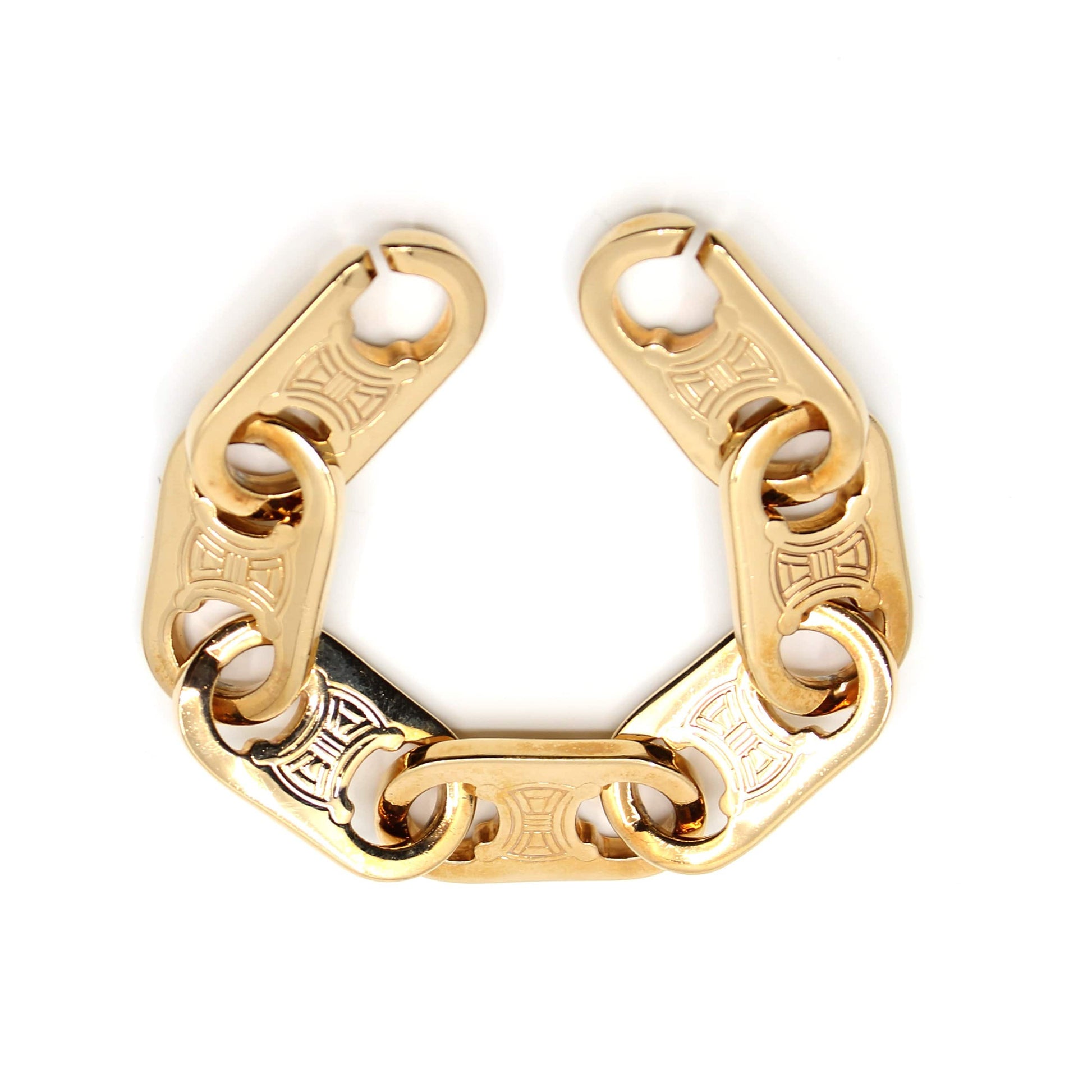 Heavy Gold Vintage Celine Link Bracelet RSTKD Vintage