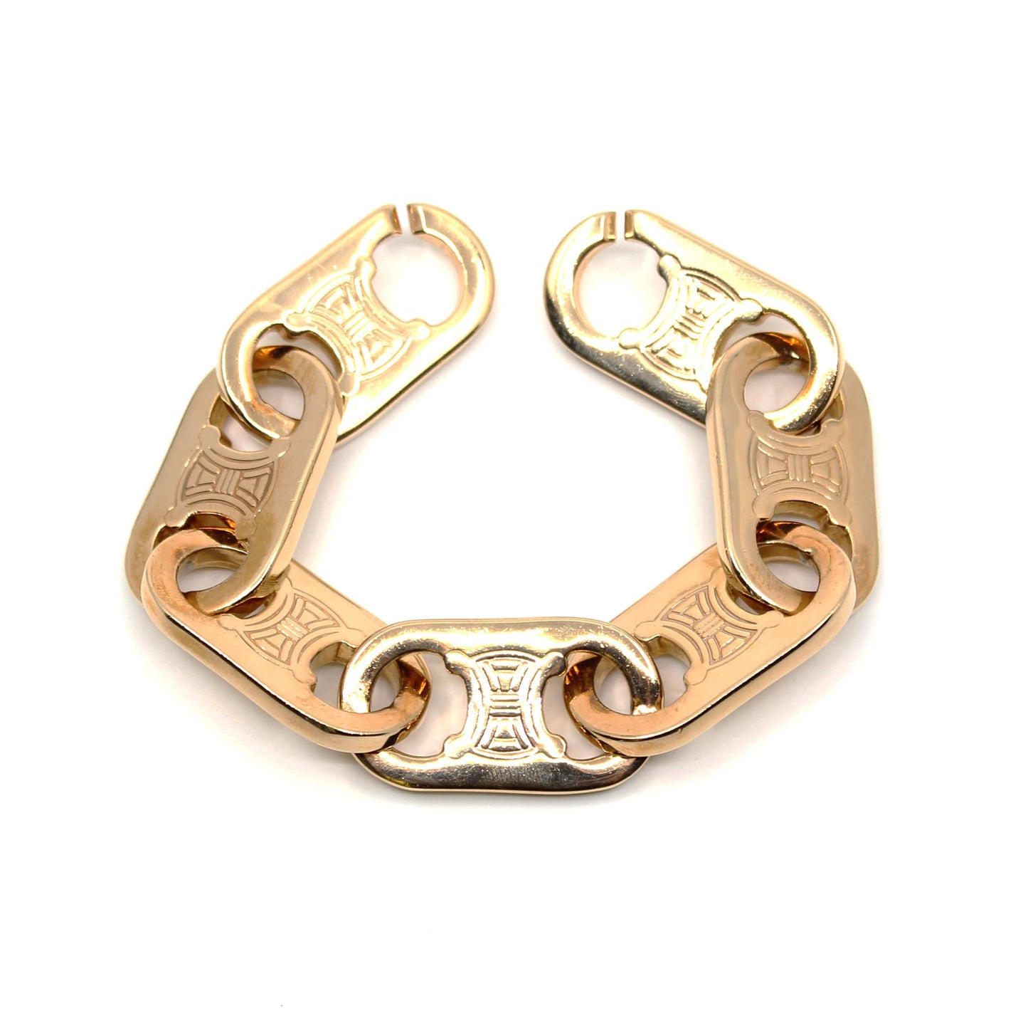 Heavy Gold Vintage Celine Link Bracelet RSTKD Vintage