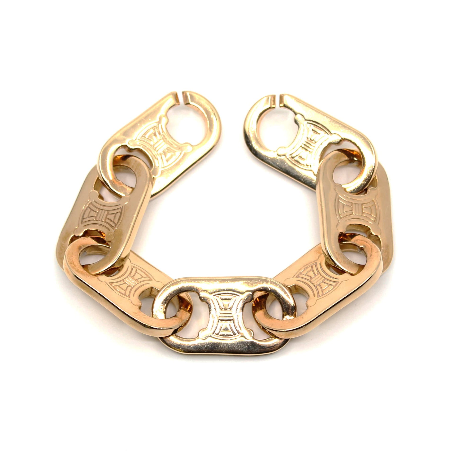 Heavy Gold Vintage Celine Link Bracelet RSTKD Vintage