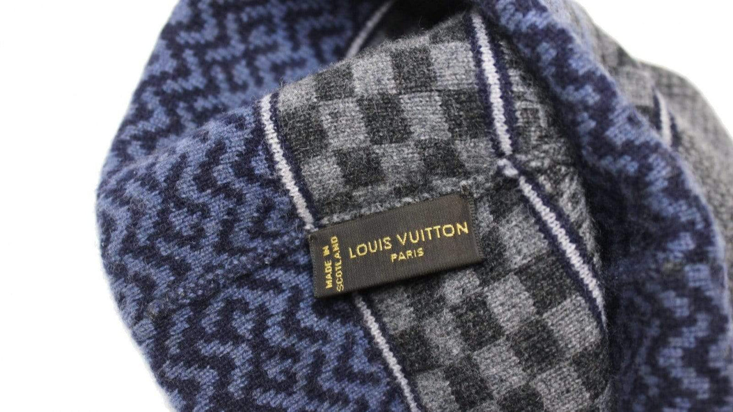 Louis Vuitton Bonnet Ski Damier Bleu Beanie RSTKD Vintage