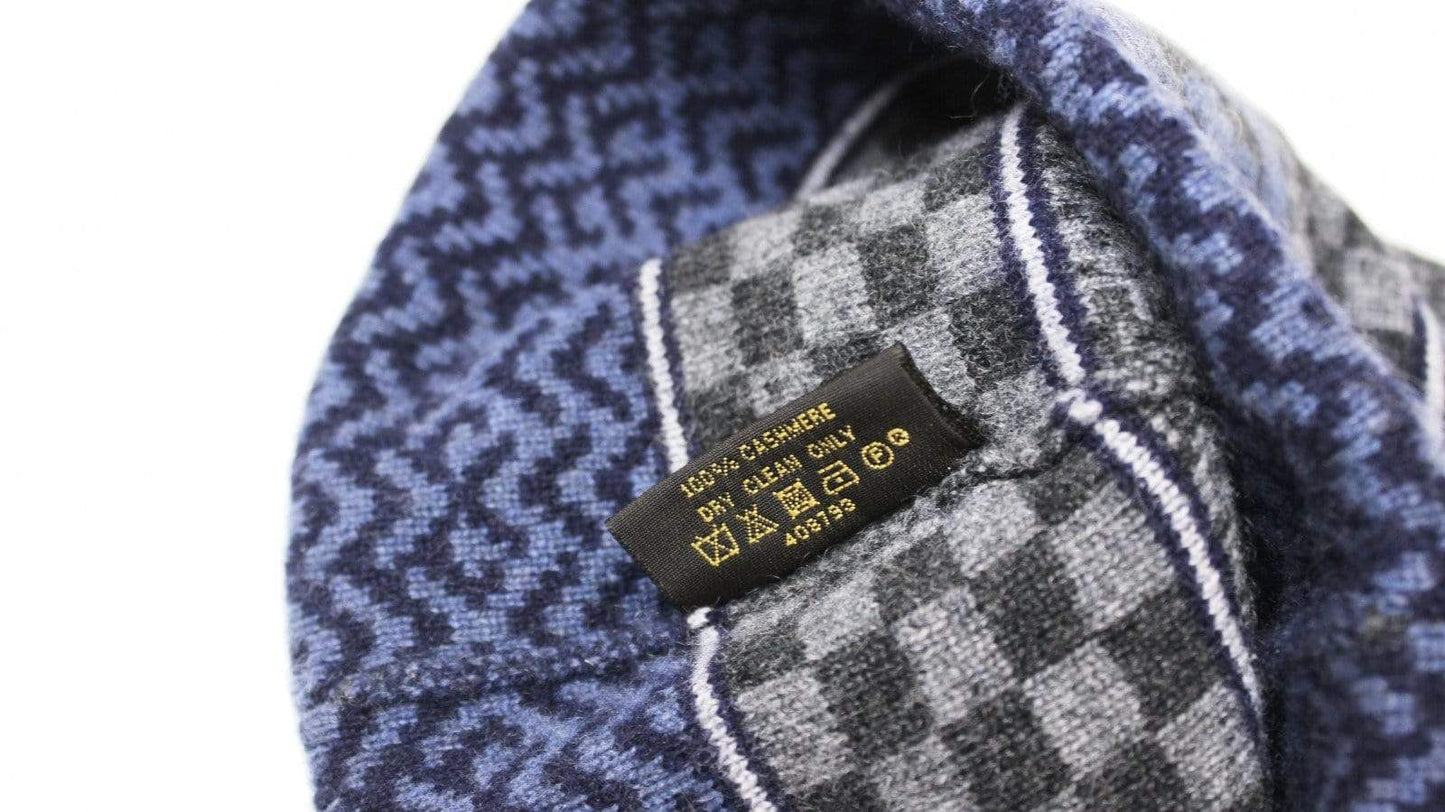 Louis Vuitton Bonnet Ski Damier Bleu Beanie RSTKD Vintage