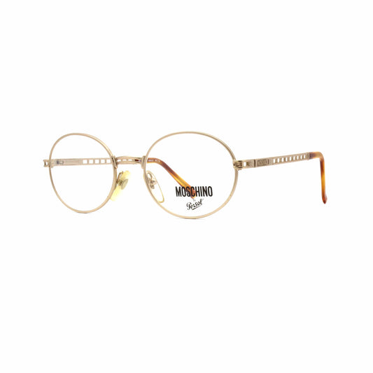 Matte Gold Vintage Moschino MM525 Glasses RSTKD Vintage