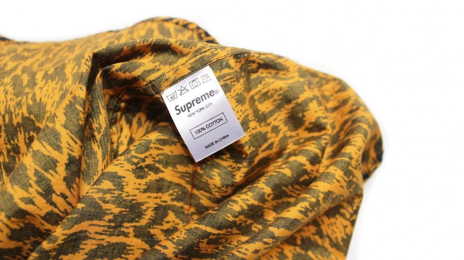 Orange Leopard Print Supreme Dress Shirt RSTKD Vintage