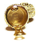 Round Gold/ Black Enamel Vintage Versace Medusa Head Earrings with Crystal Accents RSTKD Vintage