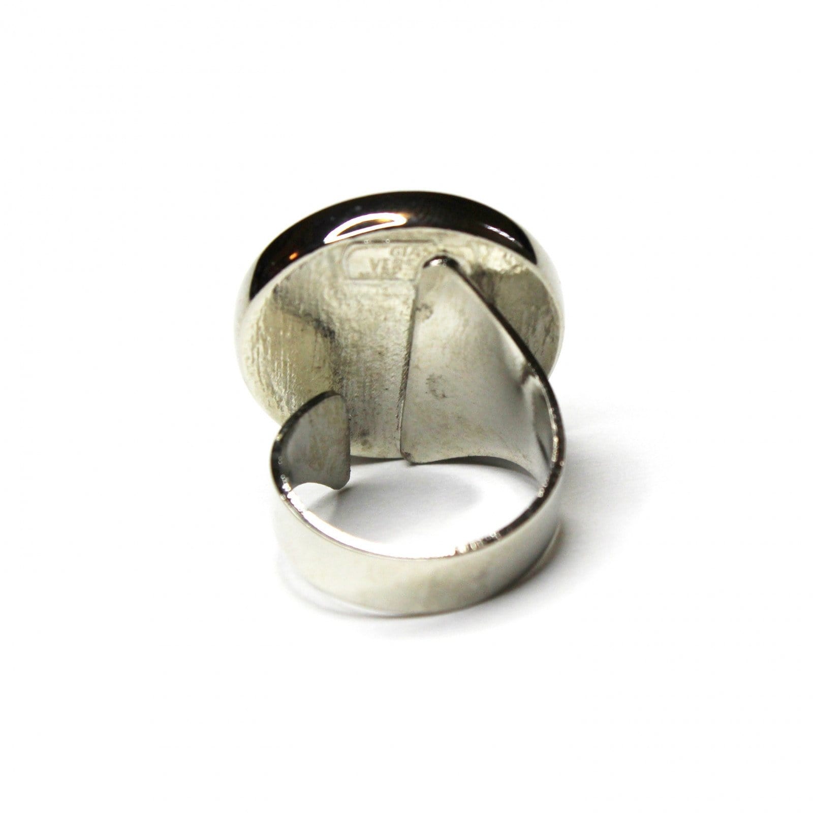 Silver and Black Enamel Gianni Versace Medusa Head Ring RSTKD Vintage