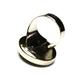 Silver and Black Enamel Gianni Versace Medusa Head Ring RSTKD Vintage