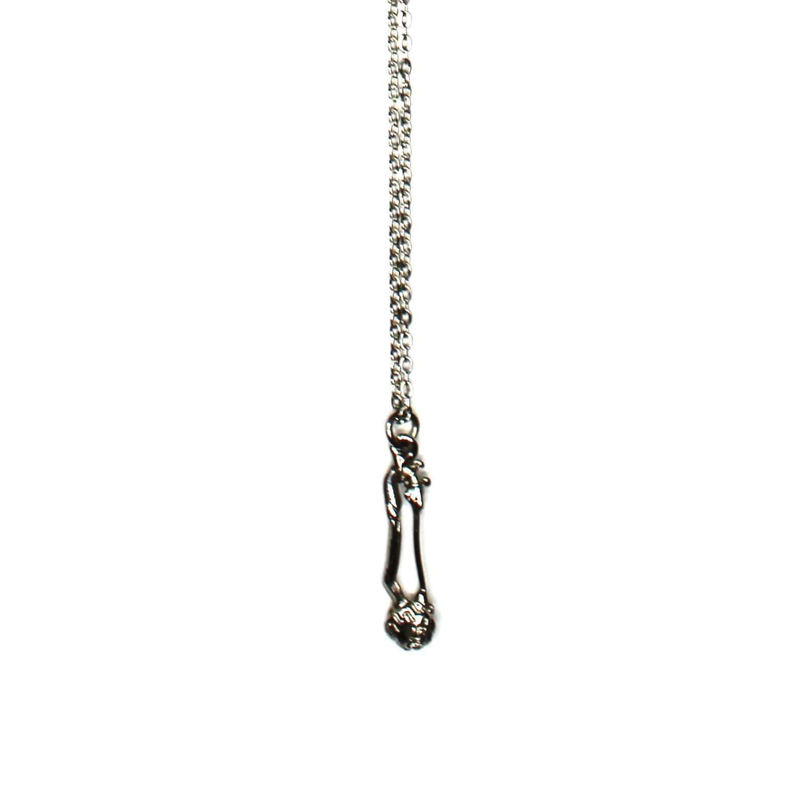 Silver Gianni Versace Heart and Greek Key Pin Chain RSTKD Vintage