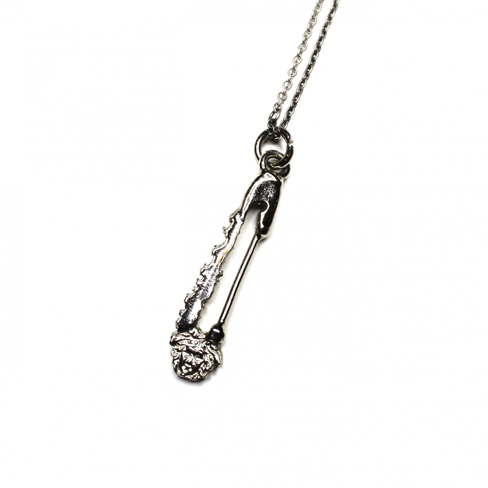 Silver Gianni Versace Medusa Head Pin Chain RSTKD Vintage