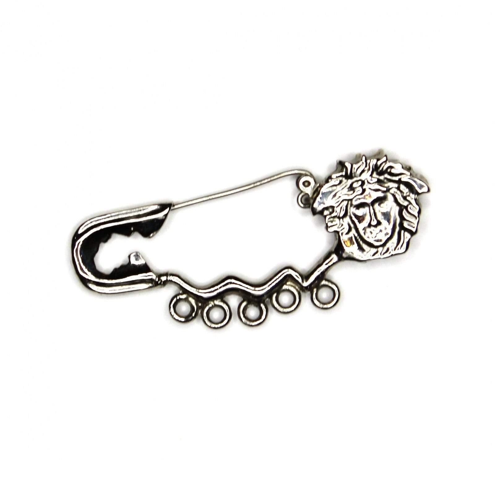 Silver Gianni Versace Medusa Head Pin RSTKD Vintage