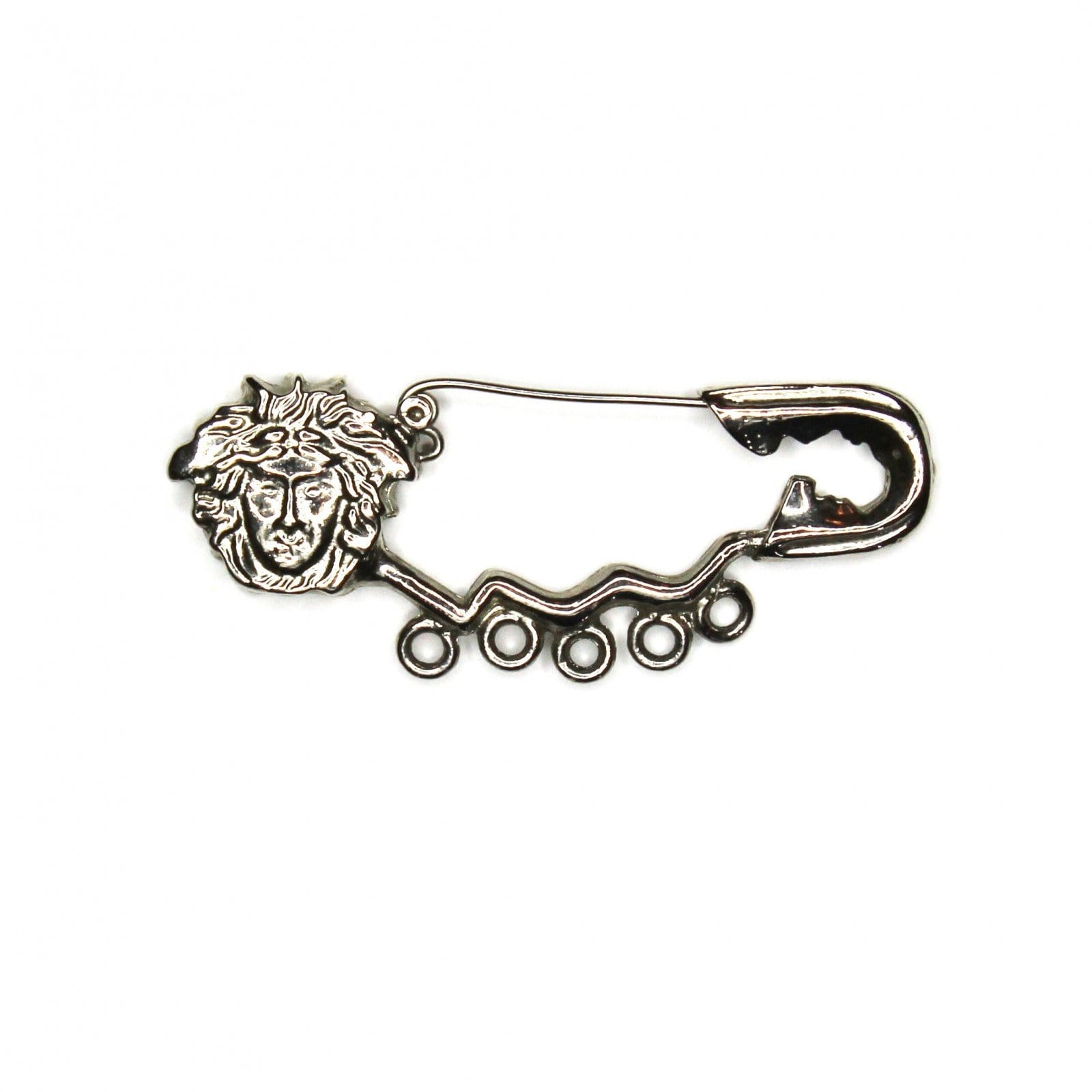 Silver Gianni Versace Medusa Head Pin RSTKD Vintage