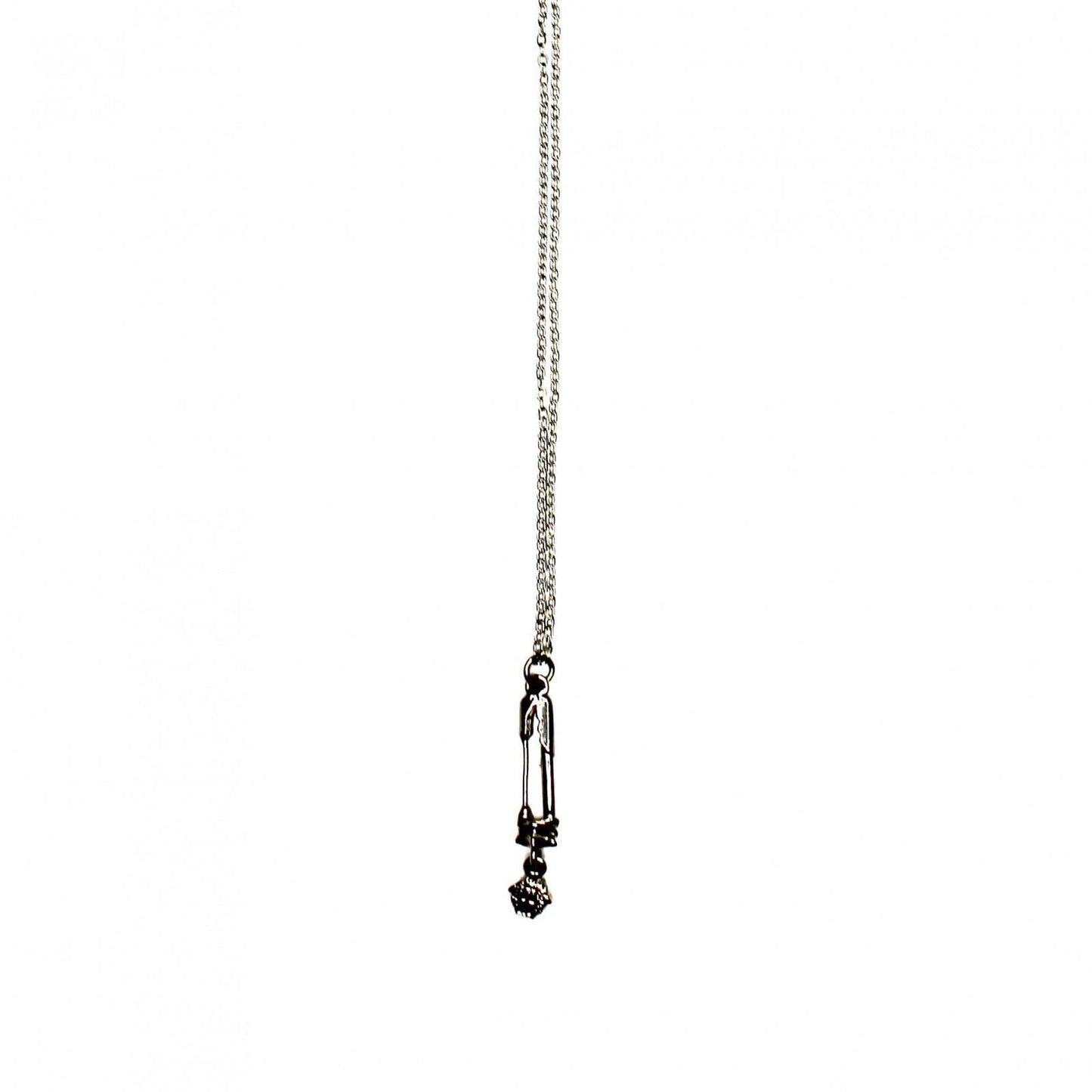 Silver Gianni Versace Pin Chain with Hanging Medusa Head Accent RSTKD Vintage