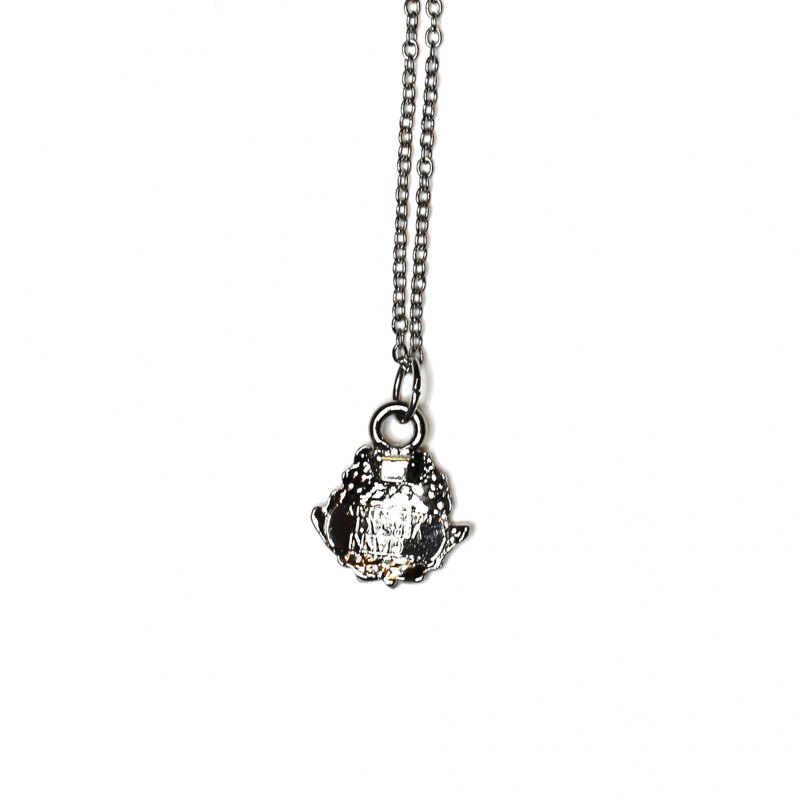 Silver Gianni Versace Upside Down Medusa Head Pendant Chain RSTKD Vintage