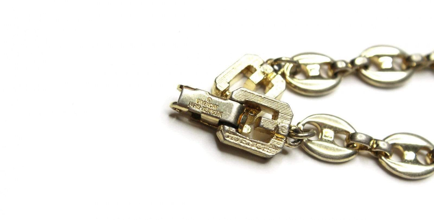 Silver Givenchy Gucci Link Style Bracelet RSTKD Vintage