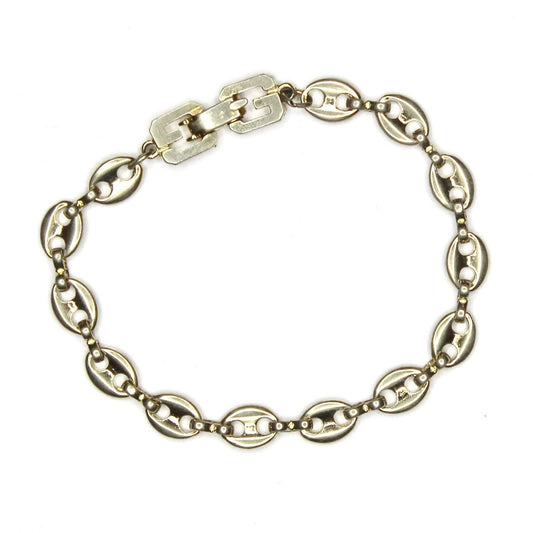 Silver Givenchy Gucci Link Style Bracelet RSTKD Vintage