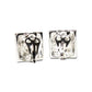Silver/ Gold Vintage Versace Quilted Medusa Head Earrings RSTKD Vintage