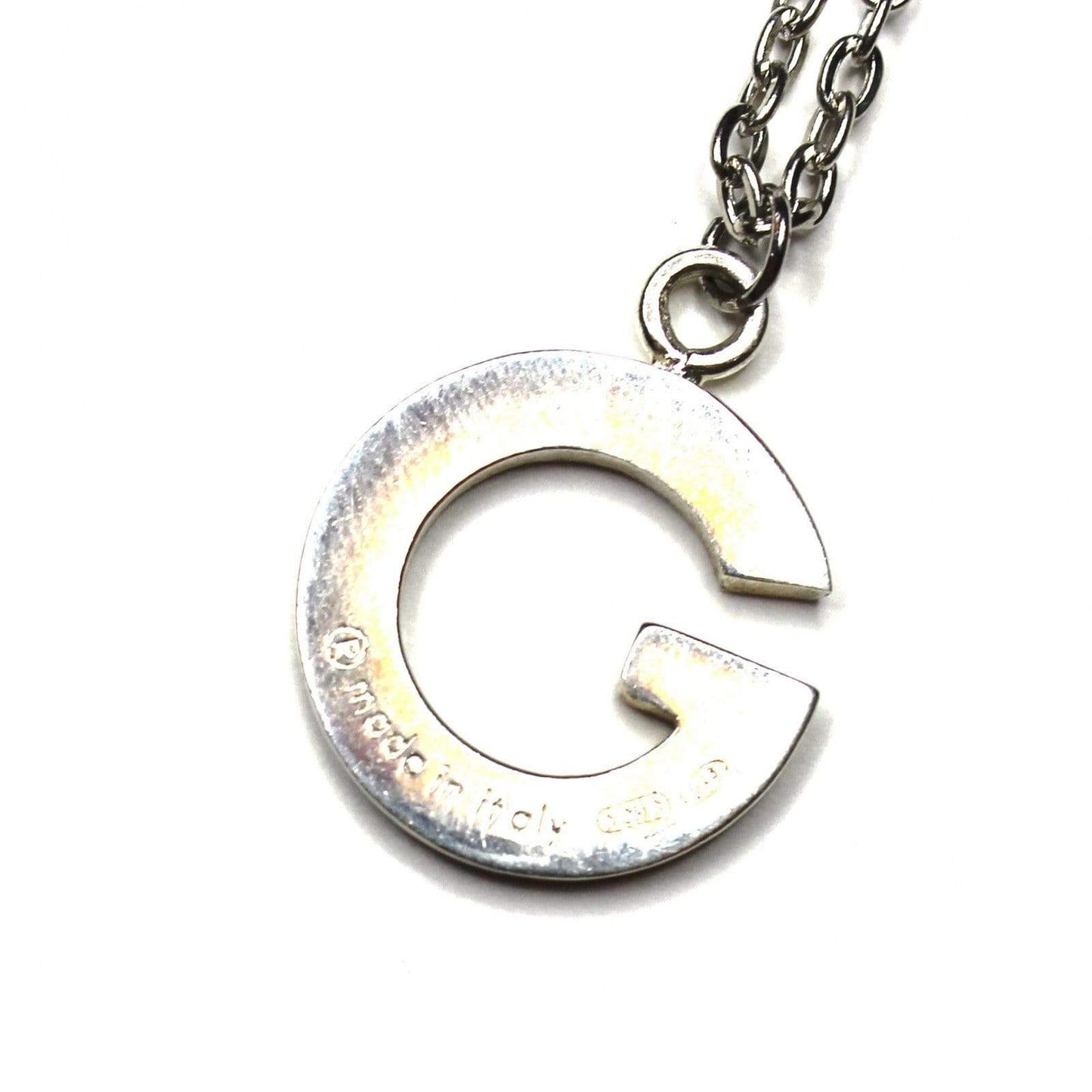 Silver Gucci Greek Key G Logo Chain RSTKD Vintage