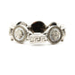 Silver Vintage Gianni Versace Mother of Pearl Medusa Head Bracelet RSTKD Vintage