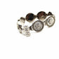 Silver Vintage Gianni Versace Mother of Pearl Medusa Head Bracelet RSTKD Vintage