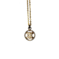 Small Gold/ Silver Celine Circle Two Tone Logo Pendent Chain RSTKD Vintage