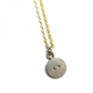 Small Gold/ Silver Celine Sport Button Two Tone Pendent Chain RSTKD Vintage