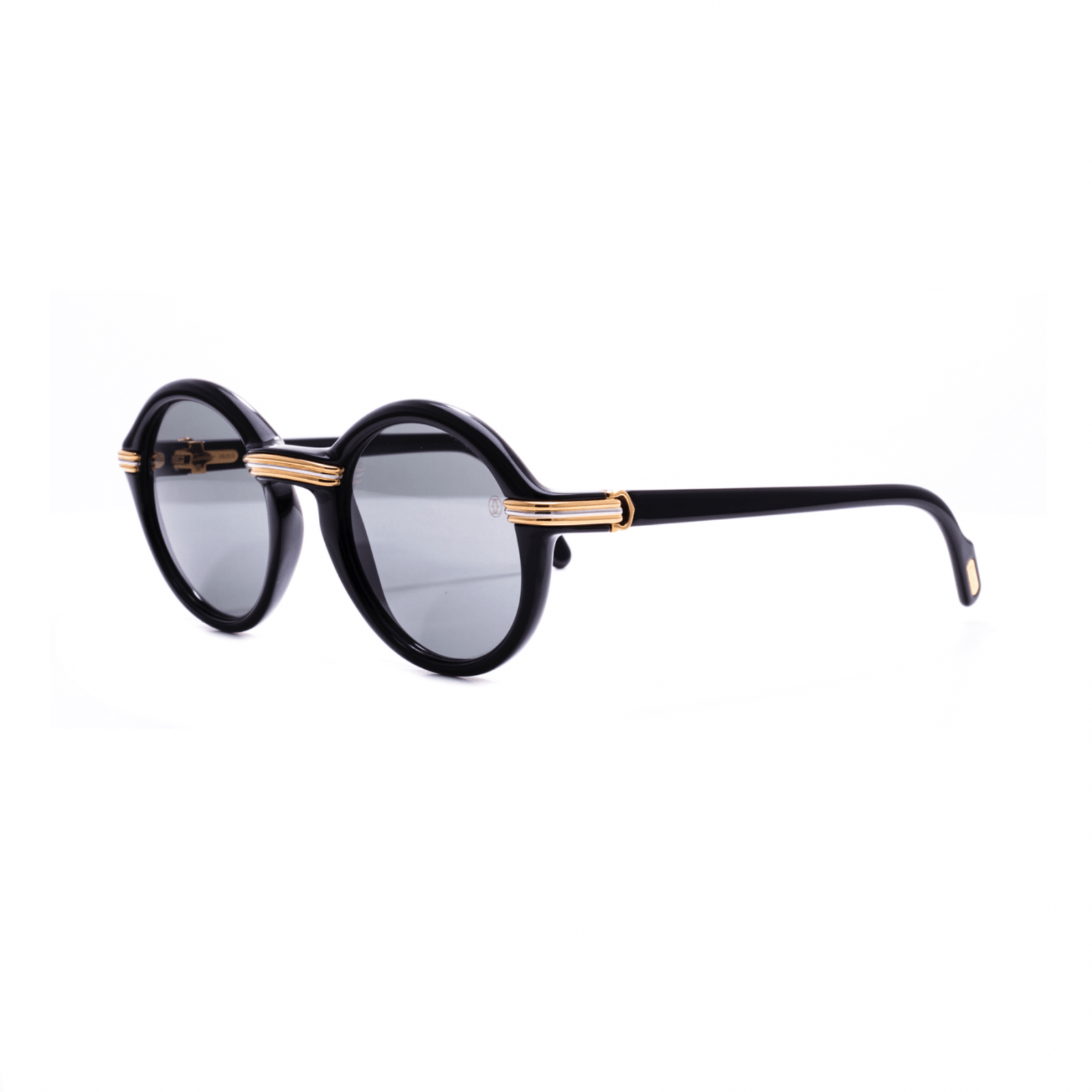 Vintage Cartier Cabriolet Black Gold Sunglasses