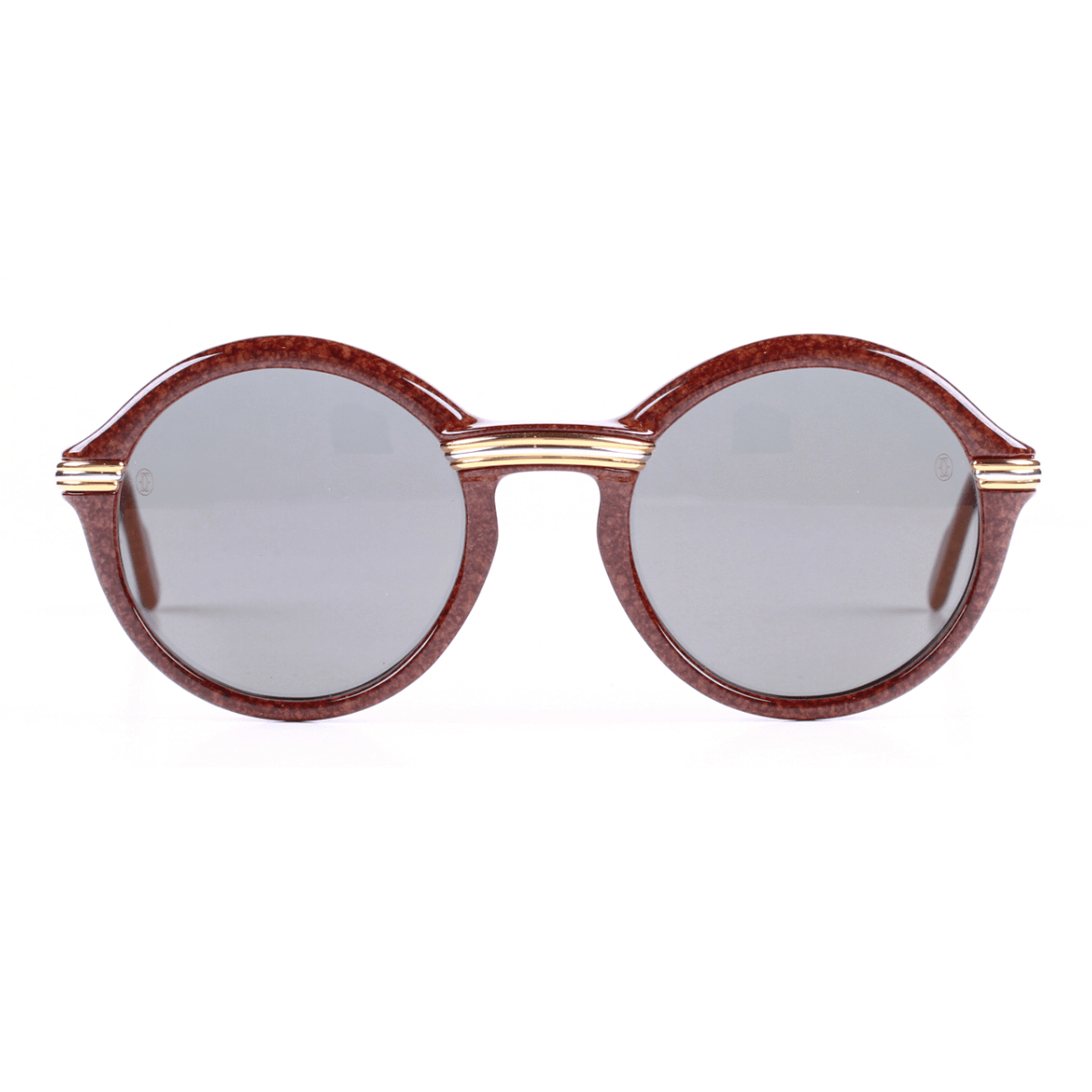 Vintage Cartier Cabriolet Brown/ Gold Sunglasses-RSTKD Vintage