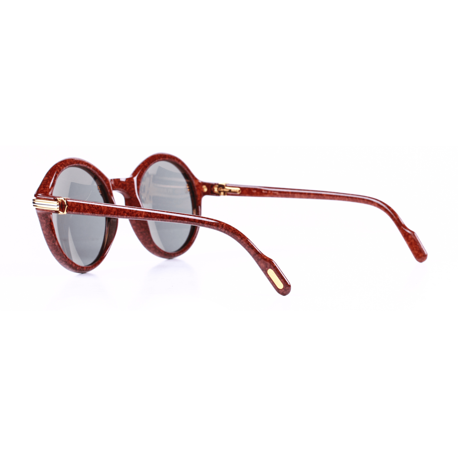 Vintage Cartier Cabriolet Brown/ Gold Sunglasses RSTKD Vintage