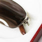 Vintage Cartier Palisander Rosewood Breteuil Platinum Sunglasses RSTKD Vintage