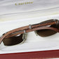Vintage Cartier Palisander Rosewood Breteuil Platinum Sunglasses RSTKD Vintage