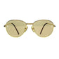 Vintage Cartier S Sapphire Gold Sunglasses RSTKD Vintage
