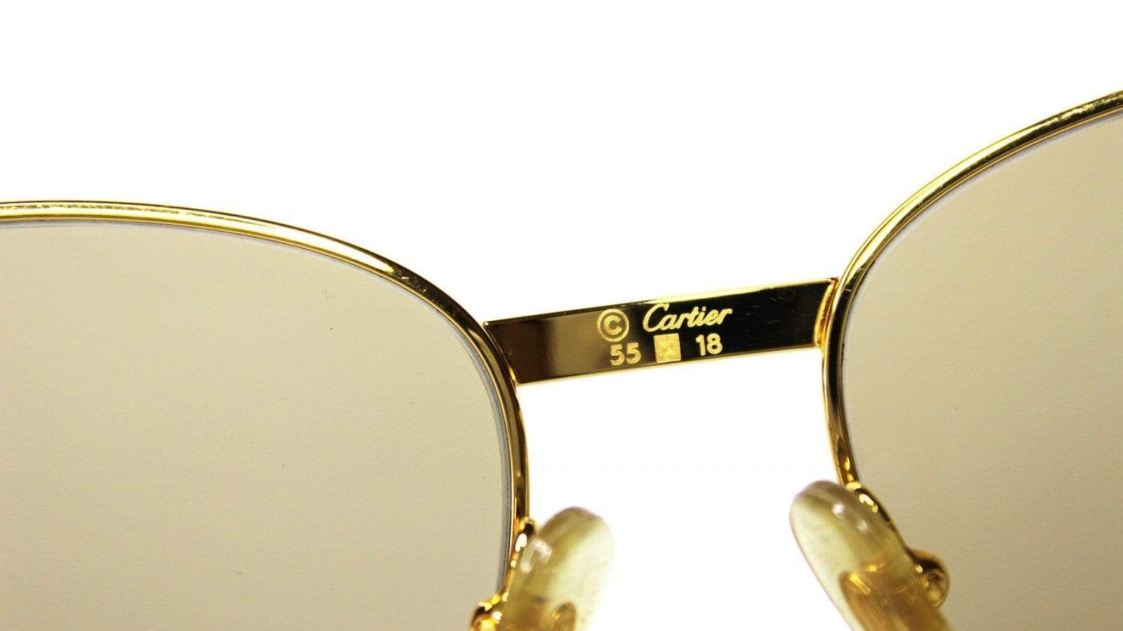Vintage Cartier S Sapphire Gold Sunglasses RSTKD Vintage