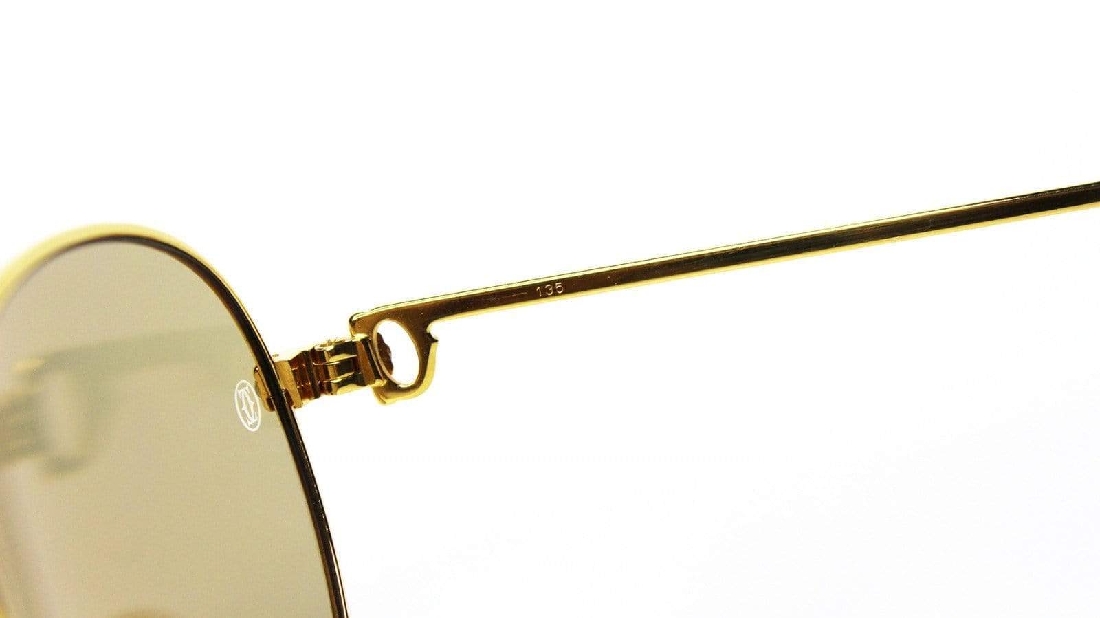 Vintage Cartier S Sapphire Gold Sunglasses RSTKD Vintage