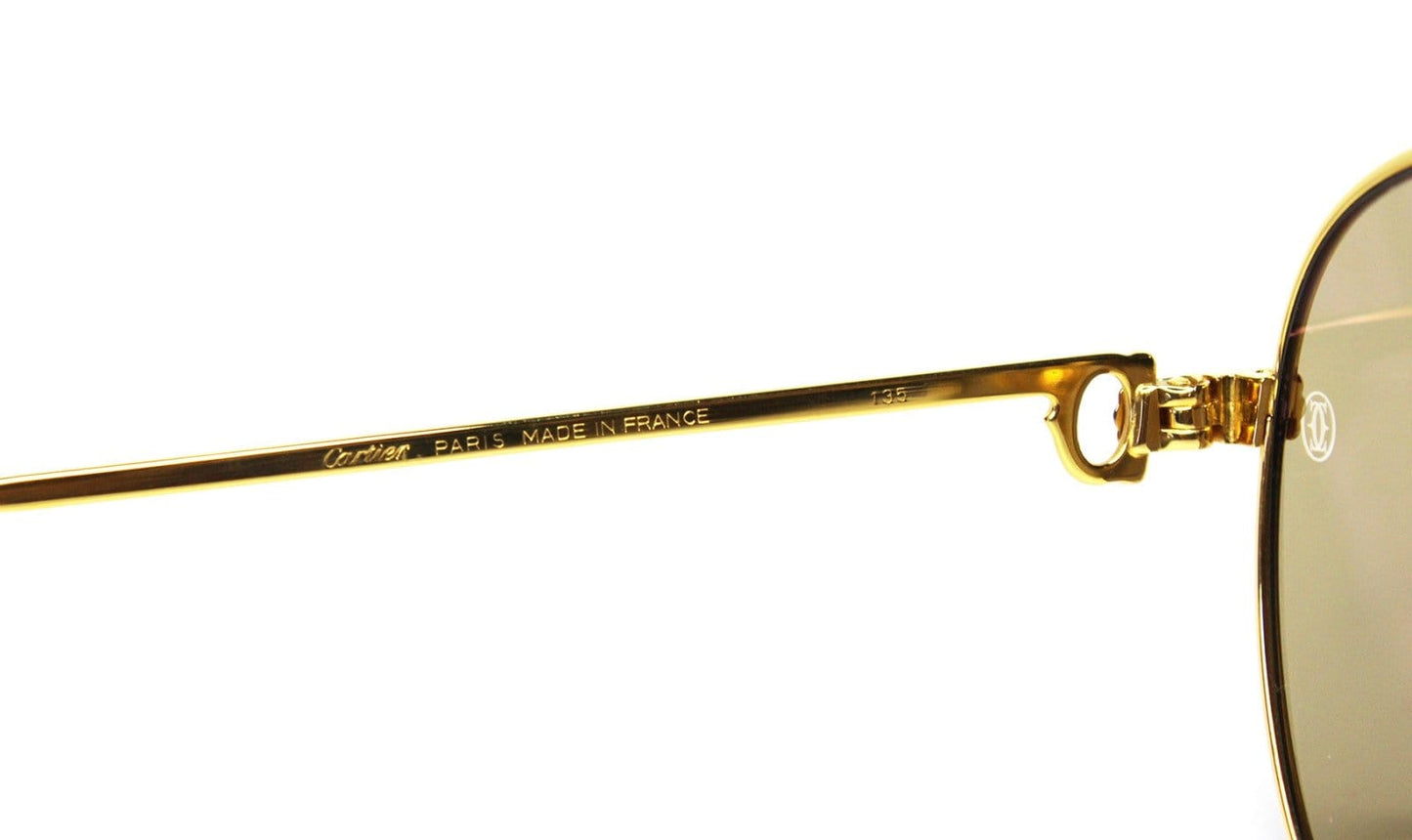 Vintage Cartier S Sapphire Gold Sunglasses RSTKD Vintage