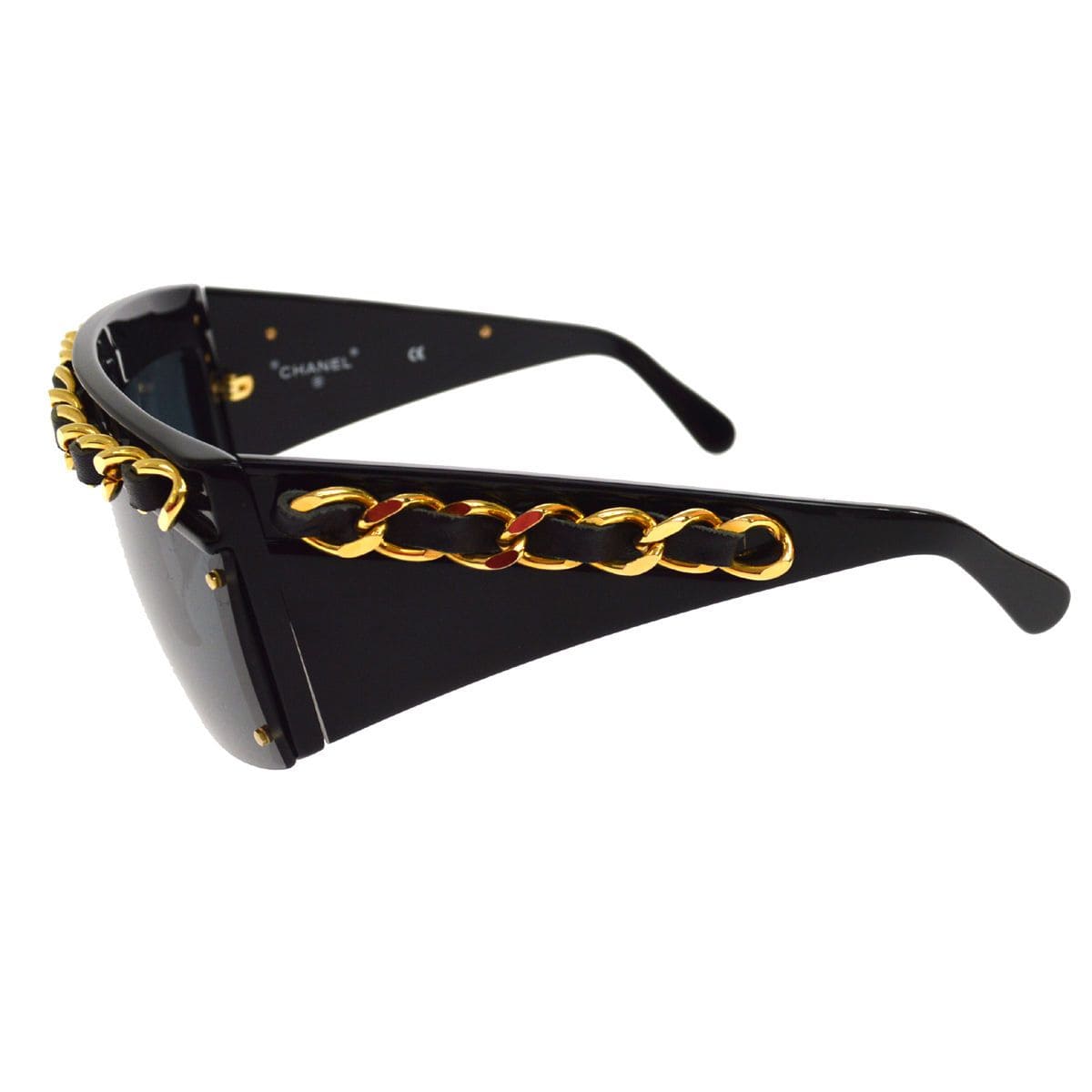 ULTRA RARE! CHANEL CC Chain Sunglasses Black Eyewear 01455 94305 58108