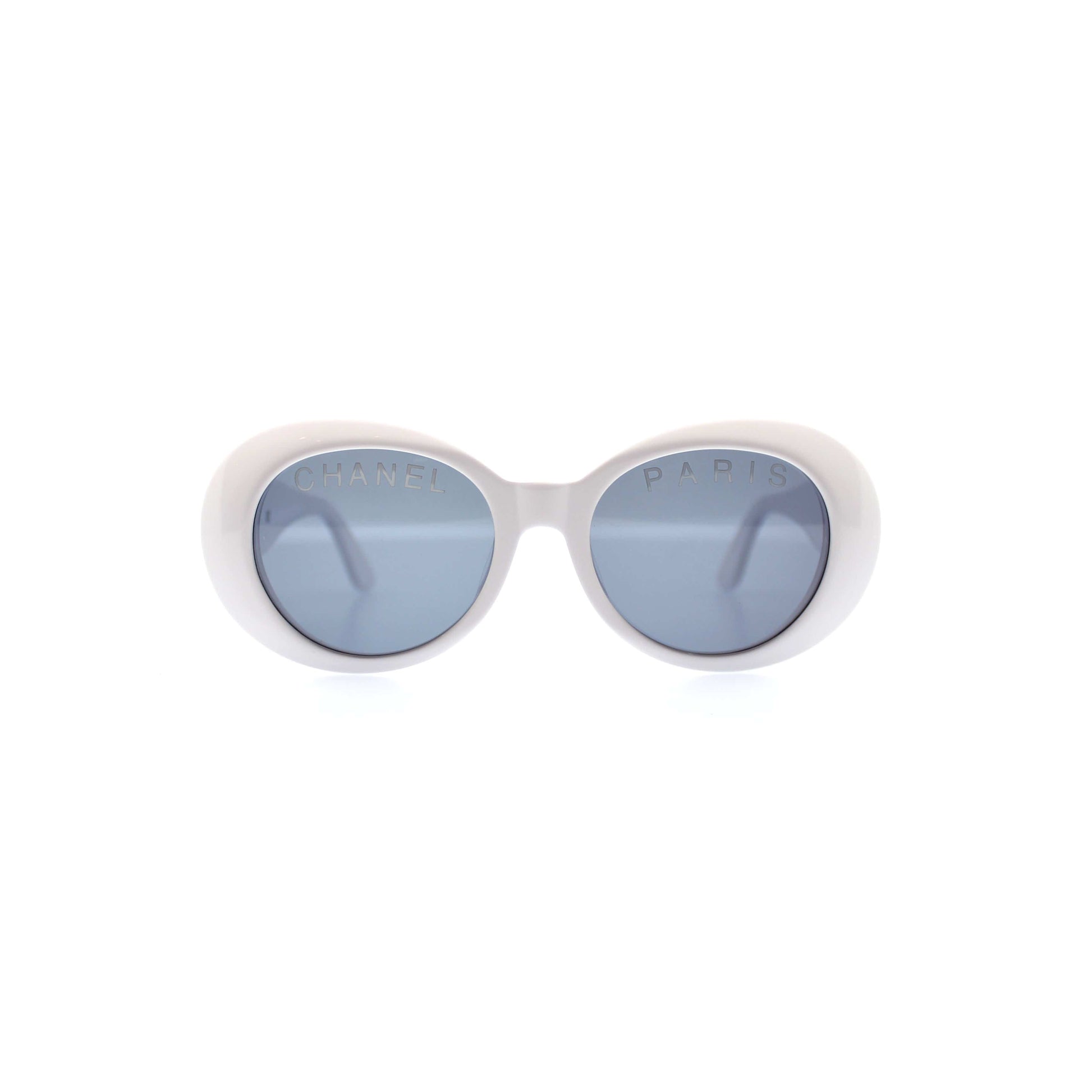 CHANEL 90s CRYSTAL CC LOGO CLEAR SUNGLASSES – RDB